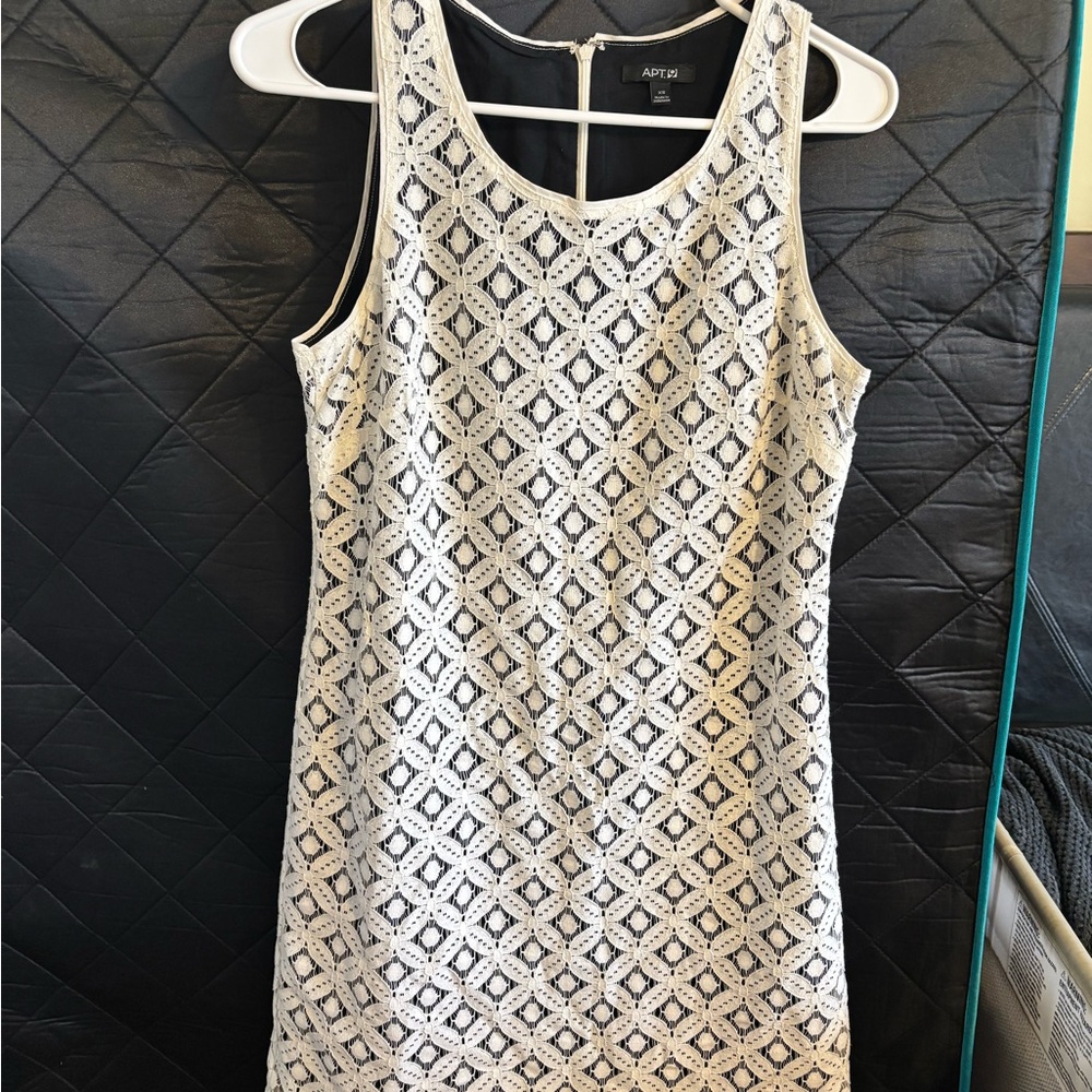 Apt. 9 Monochrome Diamond Pattern Mini Dress
